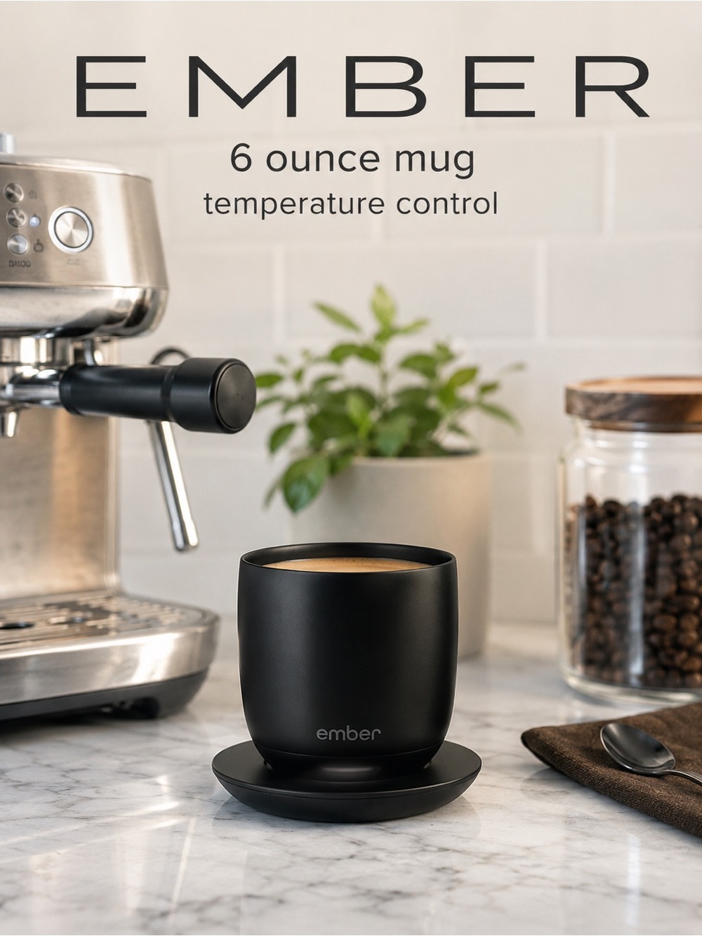 Ember 6oz Temperature Control Cup - Matte Black - Espresso Cup Smart Cup
